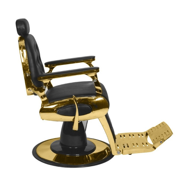 Fauteuil Barbier Francesco Or & Noir – Style Prestige & Réglages Pro 