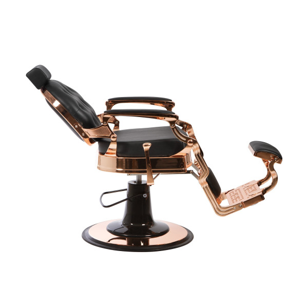 Fauteuil Barbier Florence Cuivre Rose & Noir – Confort Pro Vintage 