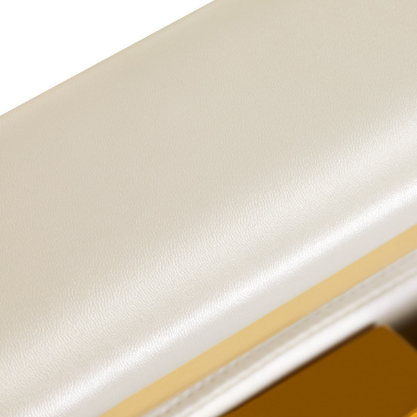 Fauteuil Barbier Impérial Gold & White – Élégance Royale & Raffinement Absolu 