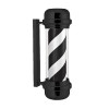 Enseigne barber pol majestic noir 