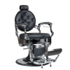Fauteuil barbier moretti vintage noir-argent 