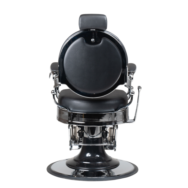 Fauteuil barbier moretti vintage noir-argent 