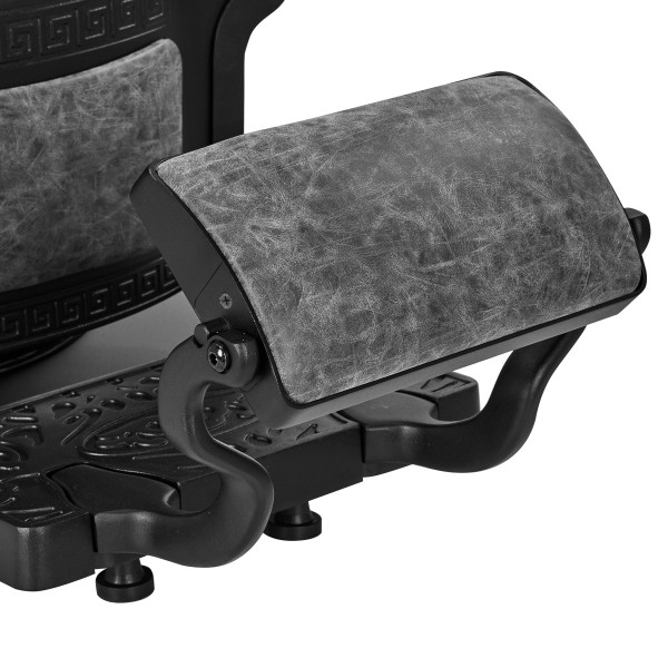 Fauteuil Barbier Cavalese Vieux Cuir Gris – Style Vintage & Confort Pro 