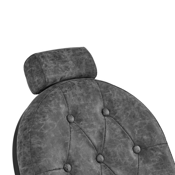 Fauteuil Barbier Cavalese Vieux Cuir Gris – Style Vintage & Confort Pro 