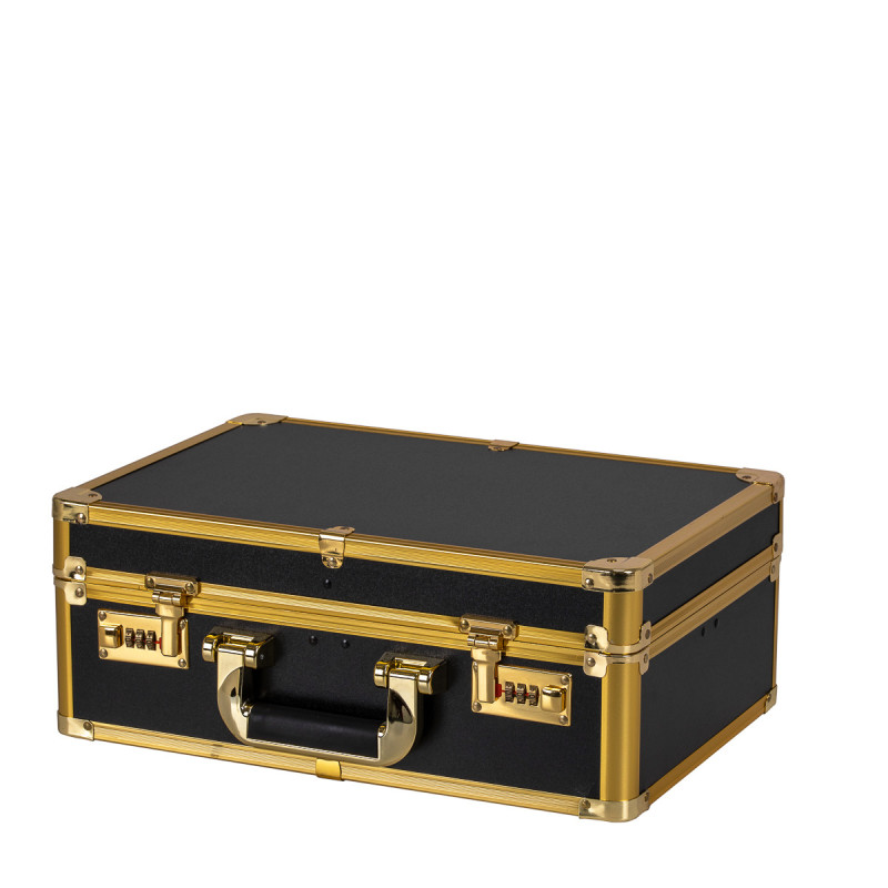 Valise de Barbier Noir & Doré 