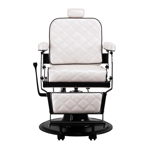 Fauteuil Barbier Eleganzo Blanc Nacré – Design Pur & Confort Pro 