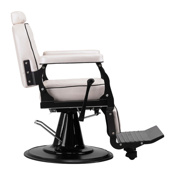 Fauteuil Barbier Eleganzo Blanc Nacré – Design Pur & Confort Pro 