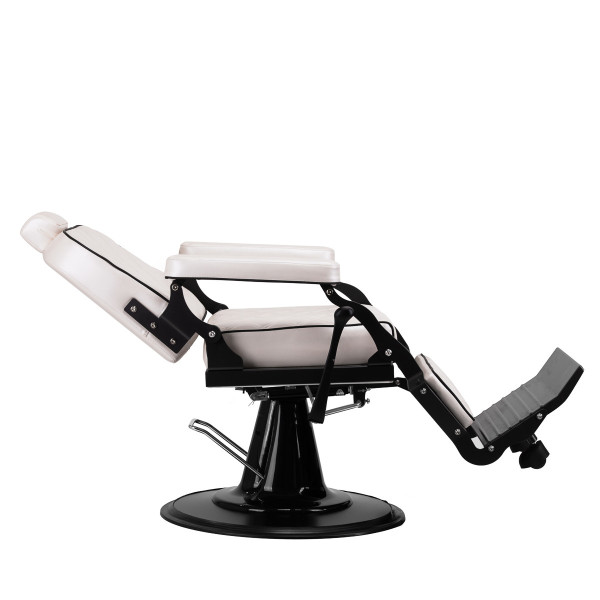 Fauteuil Barbier Eleganzo Blanc Nacré – Design Pur & Confort Pro 