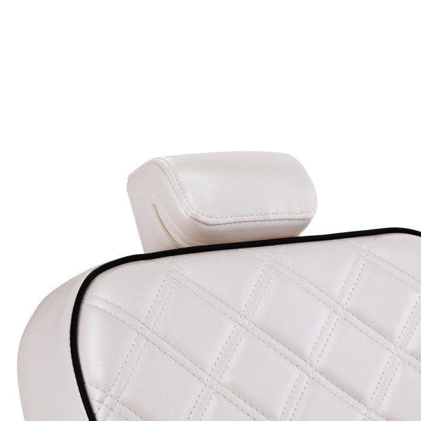 Fauteuil Barbier Eleganzo Blanc Nacré – Design Pur & Confort Pro 