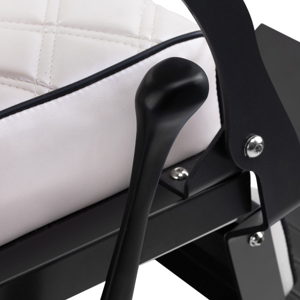 Fauteuil Barbier Eleganzo Blanc Nacré – Design Pur & Confort Pro 