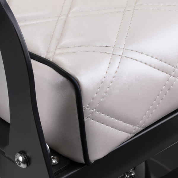Fauteuil Barbier Eleganzo Blanc Nacré – Design Pur & Confort Pro 