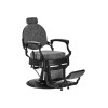 Fauteuil Barbier Cavalese Vieux Cuir Gris – Style Vintage & Confort Pro 