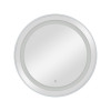 Coiffeuse miroir coiffeur mural LED CIRIA Silver – Sobriété Chic pour Salon de Coiffure 