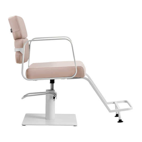 Fauteuil de Coiffure Porto – Beige & Blanc  