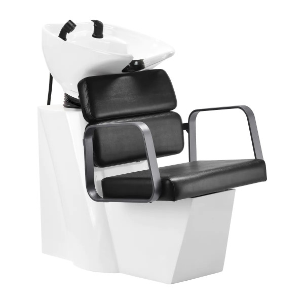 Bac à Shampoing Porto Noir Gris Chromé  