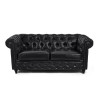 Canapé d’Attente Dock Noir – Style Chesterfield Haut de Gamme 
