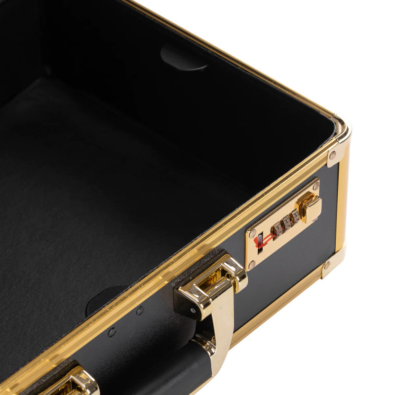 Valise de Barbier Noir & Doré 