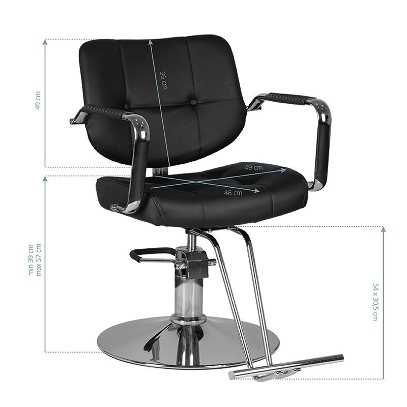 Fauteuil de coiffure vigo noir 