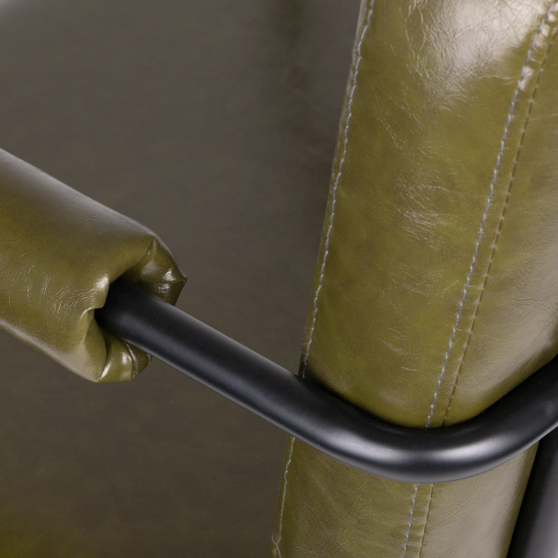 Chaise de coiffure gabbiano catania loft vert 