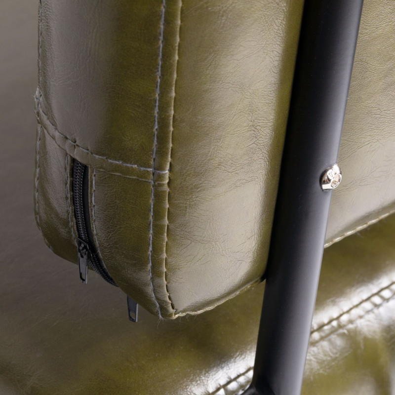 Chaise de coiffure gabbiano catania loft vert 