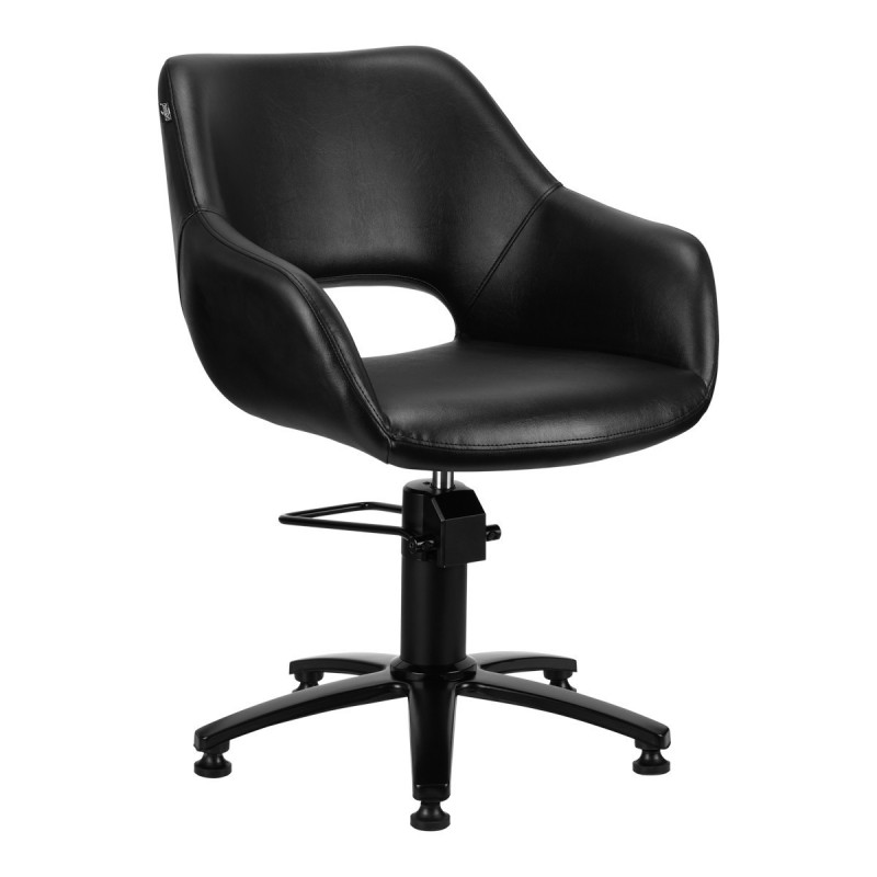 Fauteuil de coiffure gabbiano lima noir 