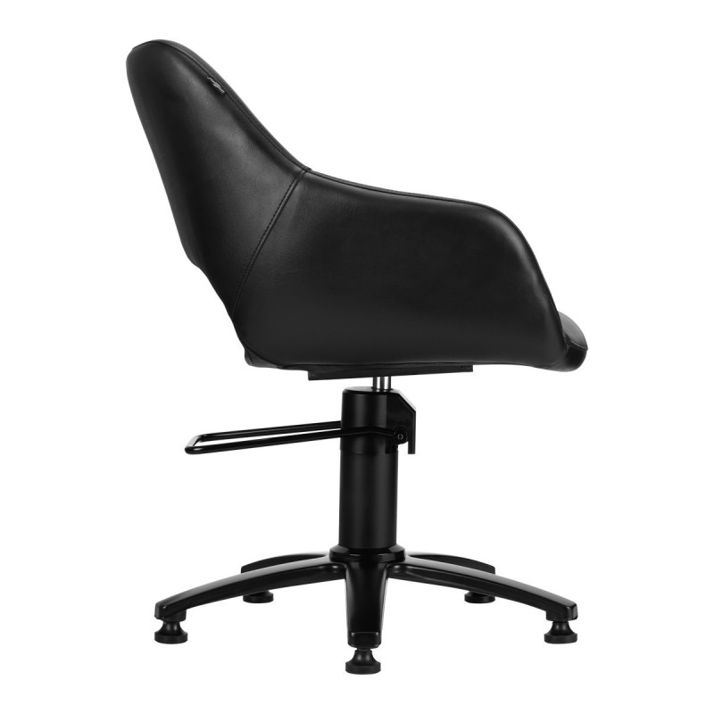 Fauteuil de coiffure gabbiano lima noir 