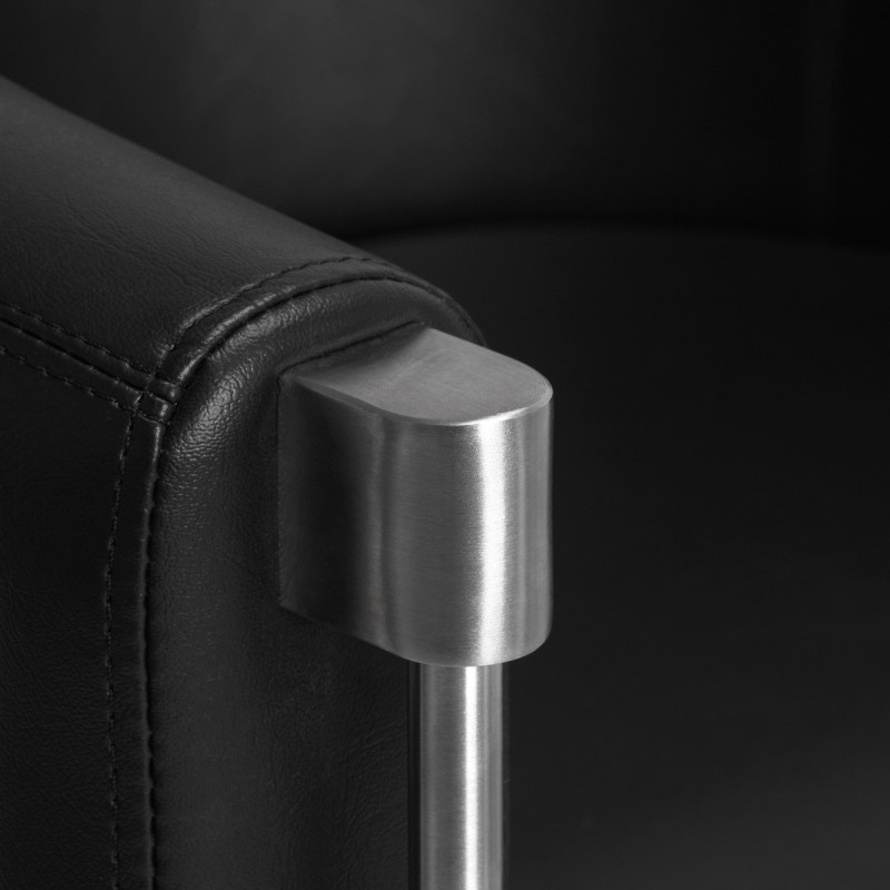 Fauteuil de coiffure noir gabbiano burgos 