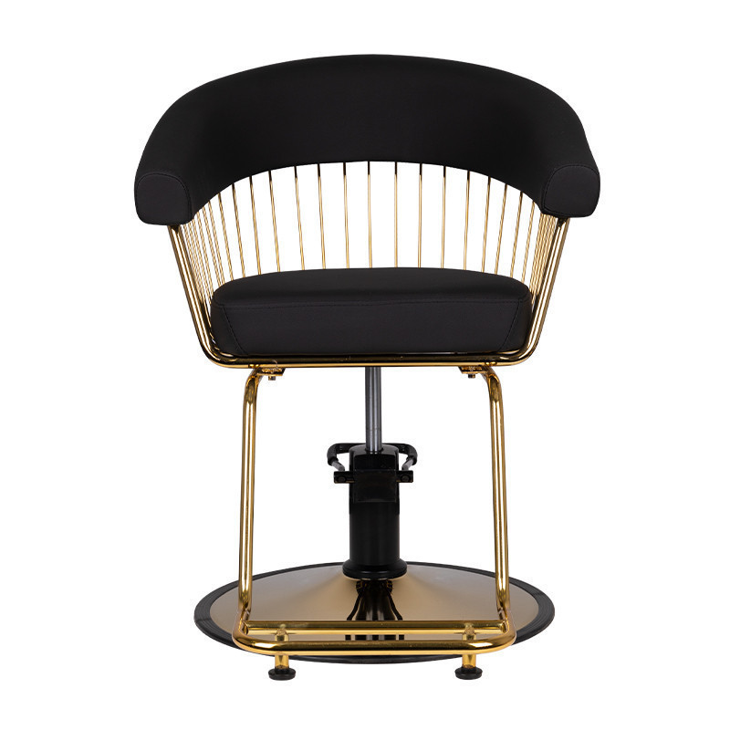 Gabbiano fauteuil barbier lille noir or 
