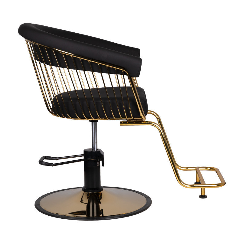 Gabbiano fauteuil barbier lille noir or 