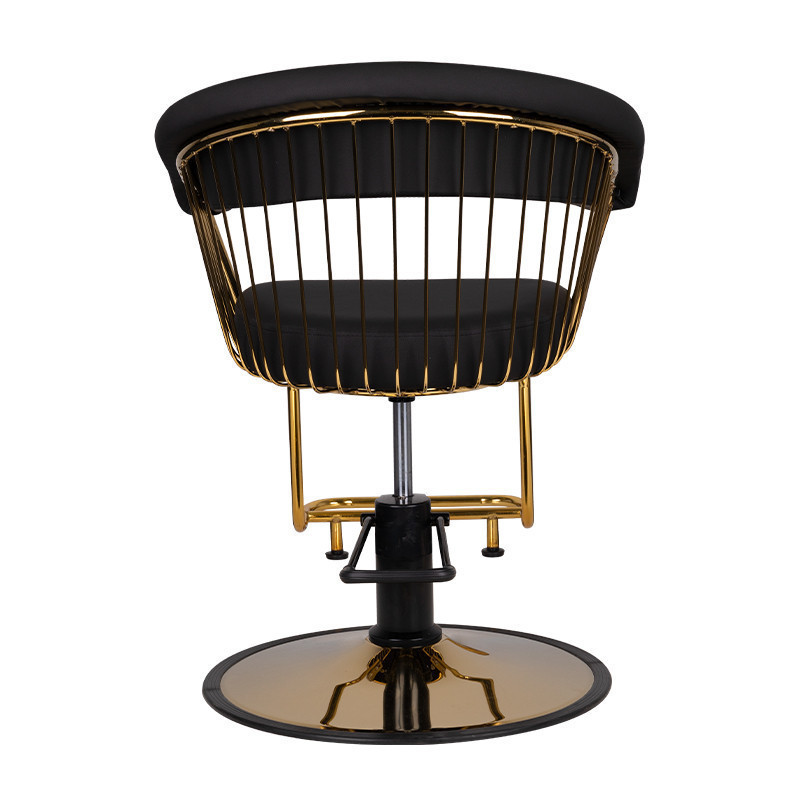 Gabbiano fauteuil barbier lille noir or 