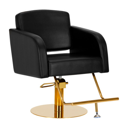 Chaise de coiffure gabbiano turin or noir 