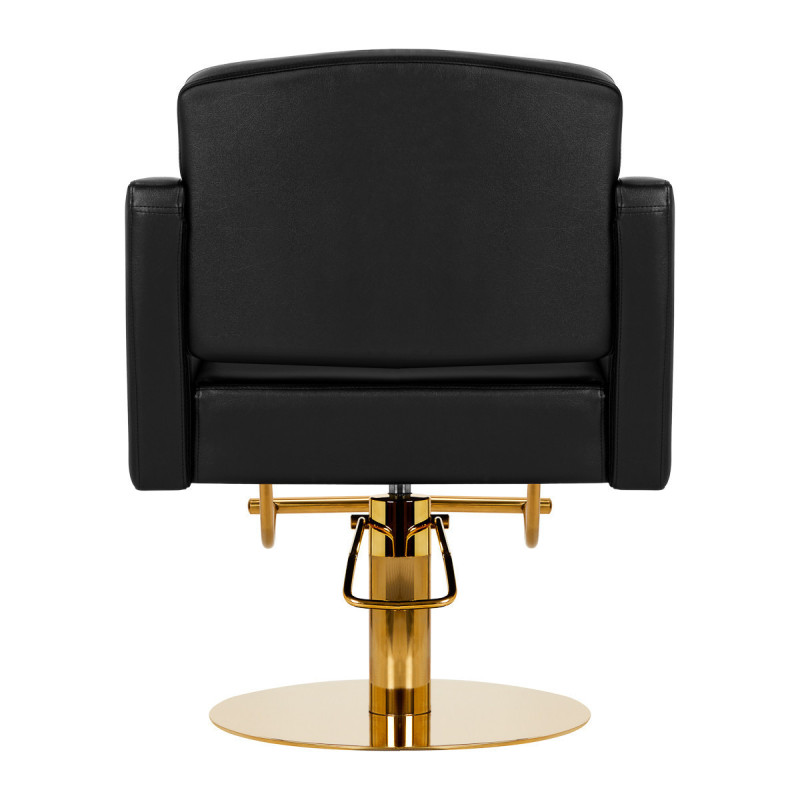 Chaise de coiffure gabbiano turin or noir 