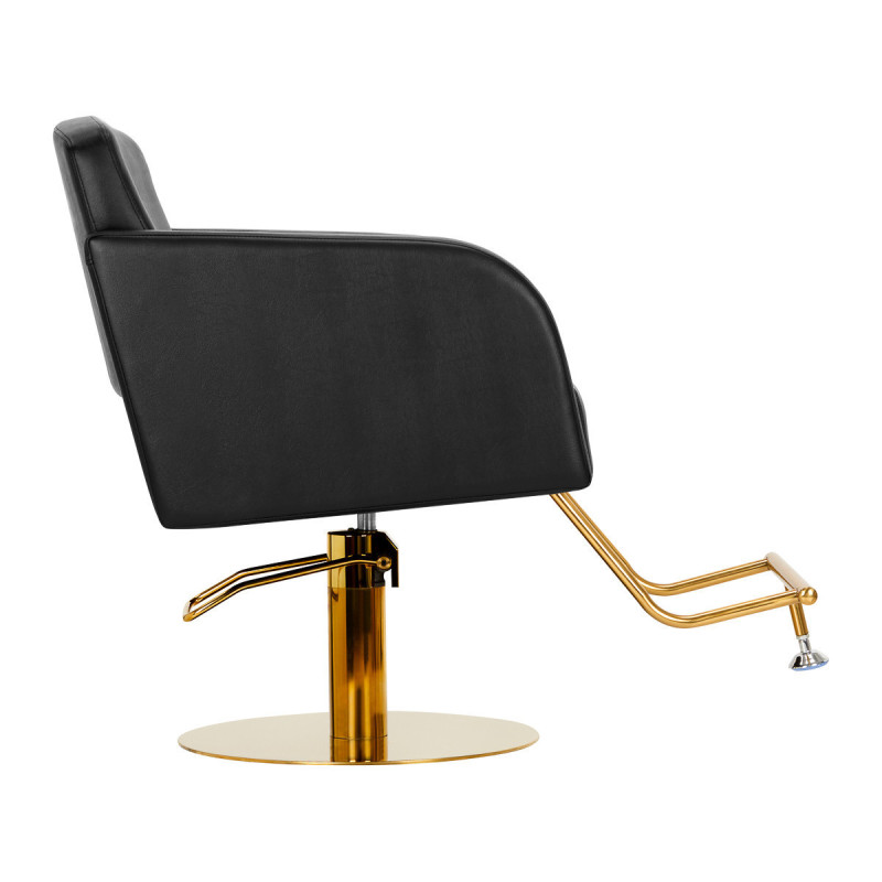 Chaise de coiffure gabbiano turin or noir 