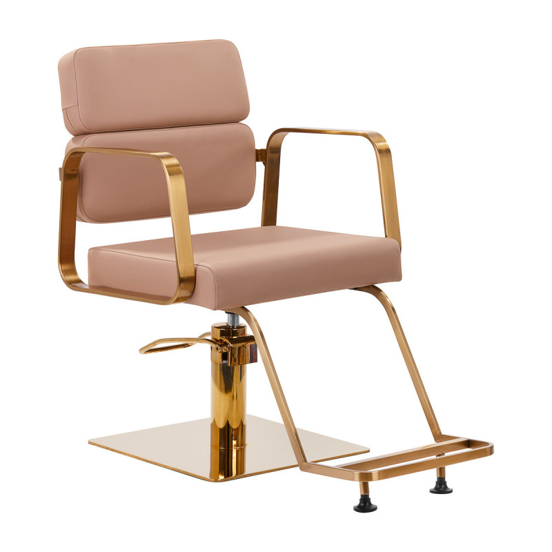 Chaise de coiffure gabbiano porto beige doré 
