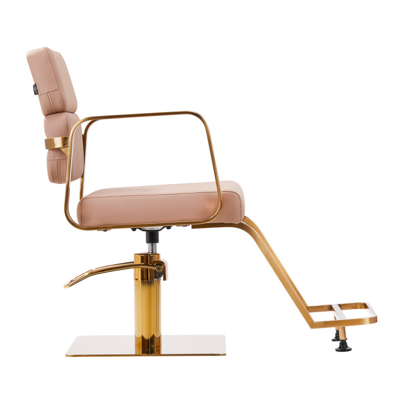 Chaise de coiffure gabbiano porto beige doré 