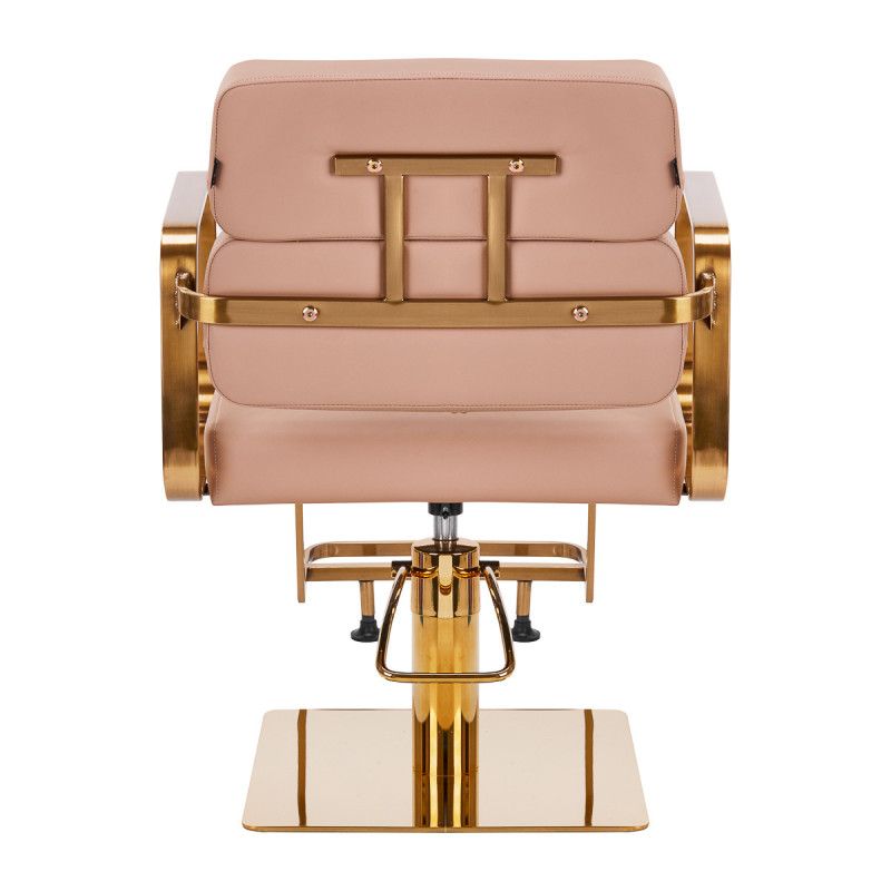 Chaise de coiffure gabbiano porto beige doré 