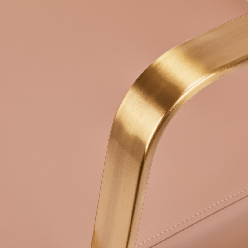 Chaise de coiffure gabbiano porto beige doré 