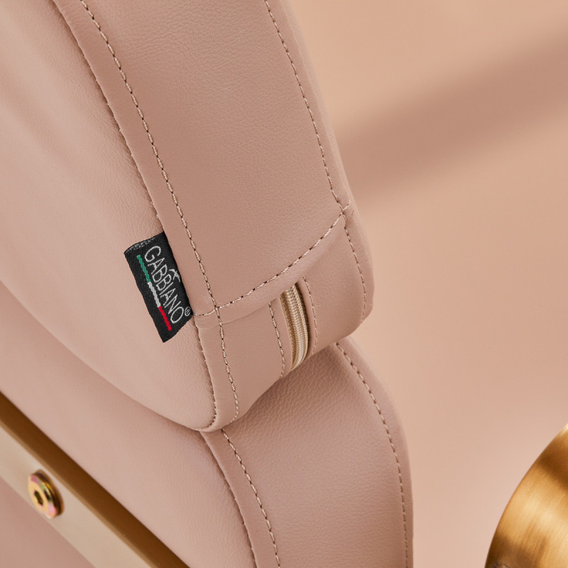 Chaise de coiffure gabbiano porto beige doré 