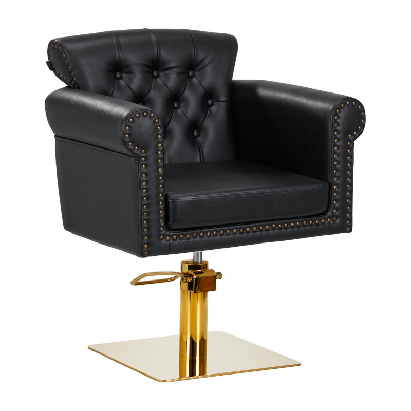 Chaise de coiffure gabbiano berlin, or, noir 